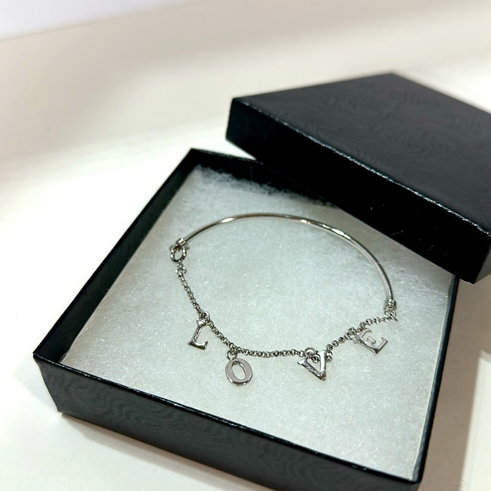 Silver L.O.V.E. Charm Bracelet